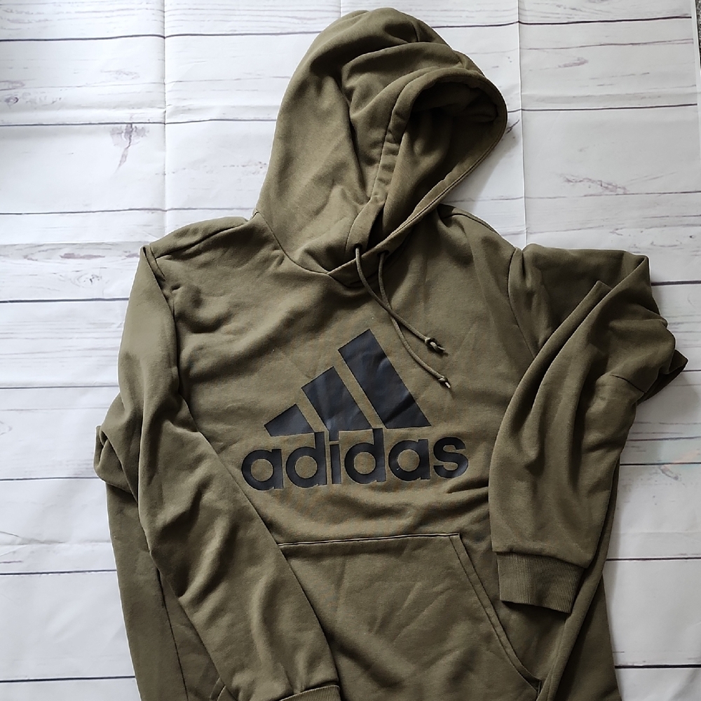 Adidas Green and Black Sweatshirt Hoodie
